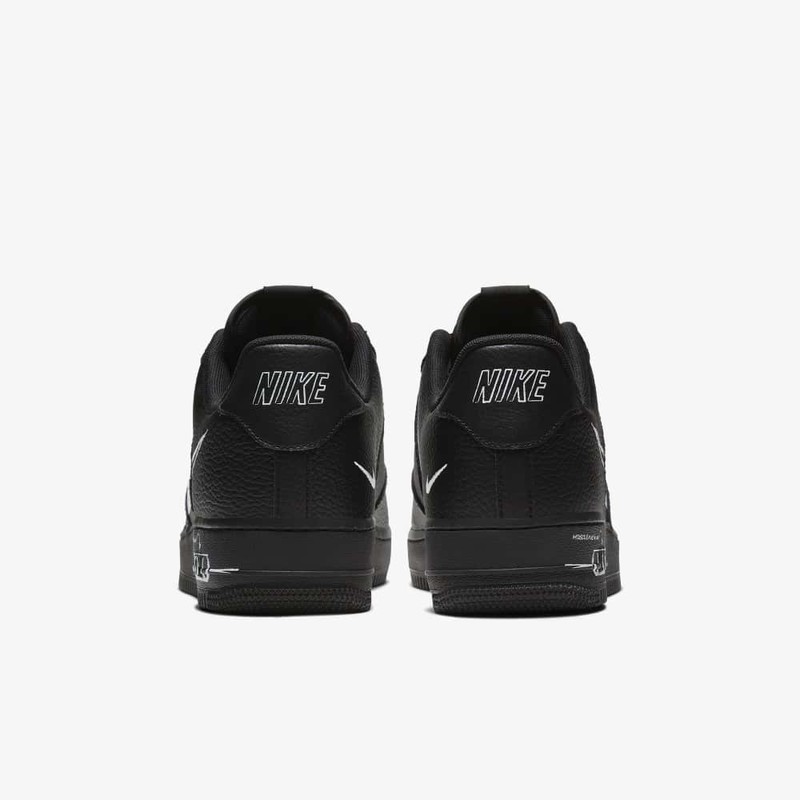 Nike air force outlet 1 sketch swoosh black